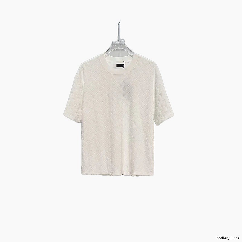 Louis Vuitton Monogram Collection Light Luxury Style White T-Shirt