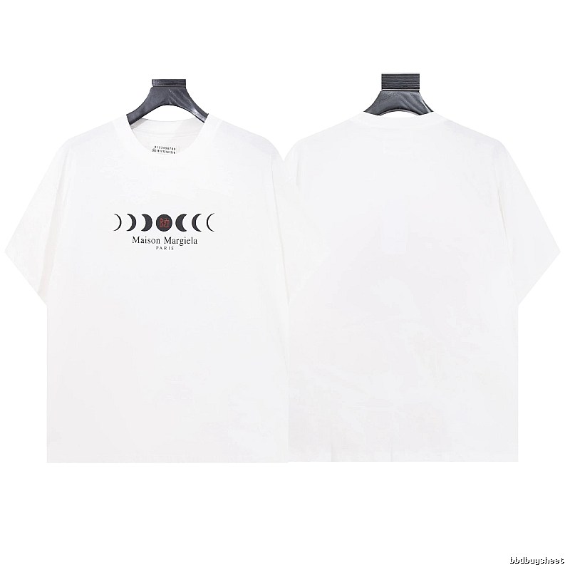Maison Margiela Lunar Phase Minimalist Style White Short Sleeve T-shirt