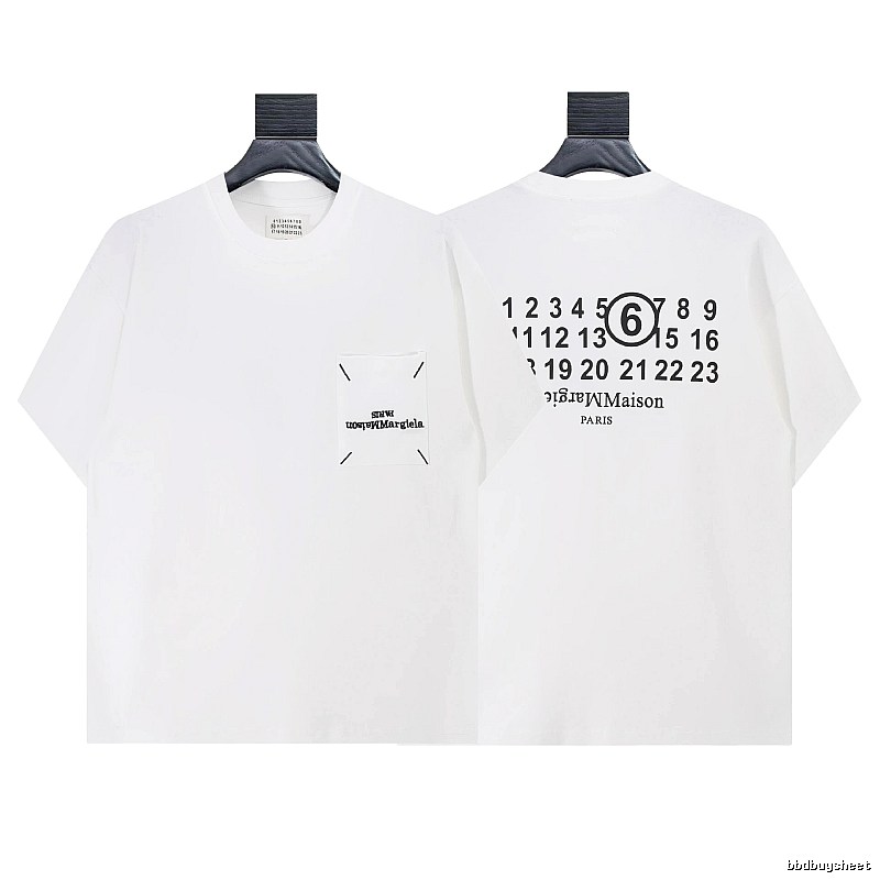 Maison Margiela MM6 Streetwear Brand White Short Sleeve T-shirt