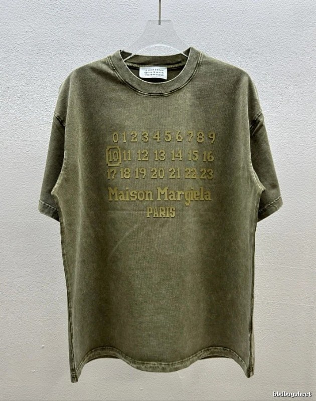 Maison Margiela Number Vintage Military Green Short-sleeve T-shirt