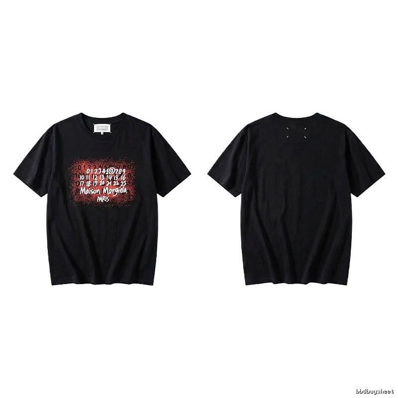 Maison Margiela Printed Style Black T-shirt