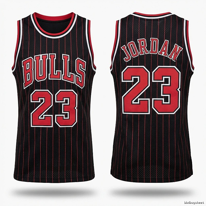 Michael Jordan No. 23 black and red jersey