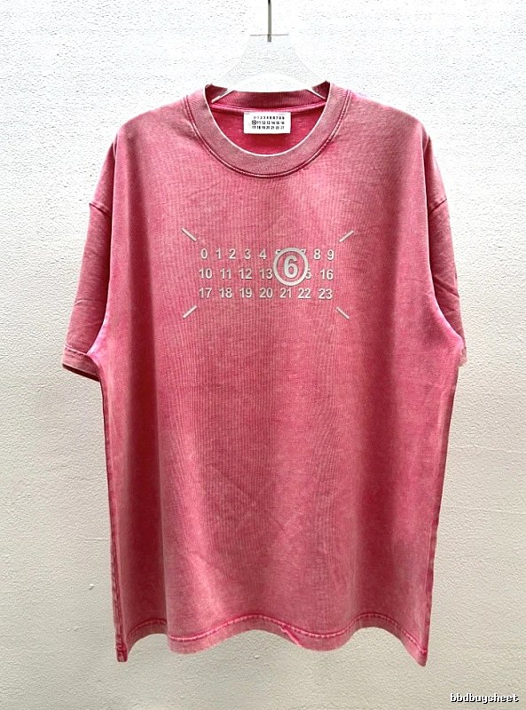 MM6 Maison Margiela Distressed Dusty Pink Short-sleeve T-shirt