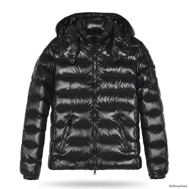Moncler black shiny down jacket