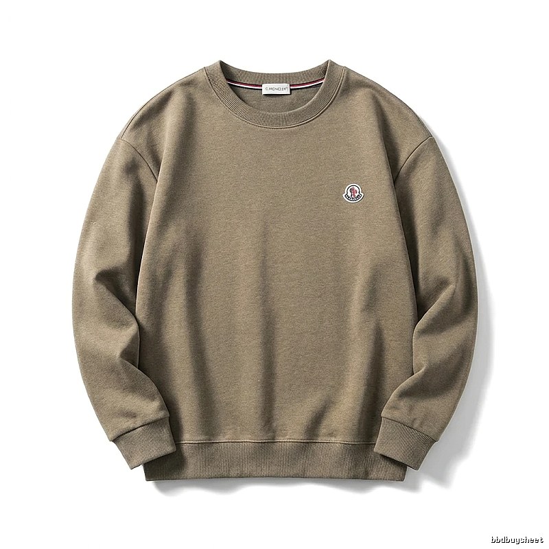 Moncler Crewneck Simple Style Sweatshirt (Khaki)