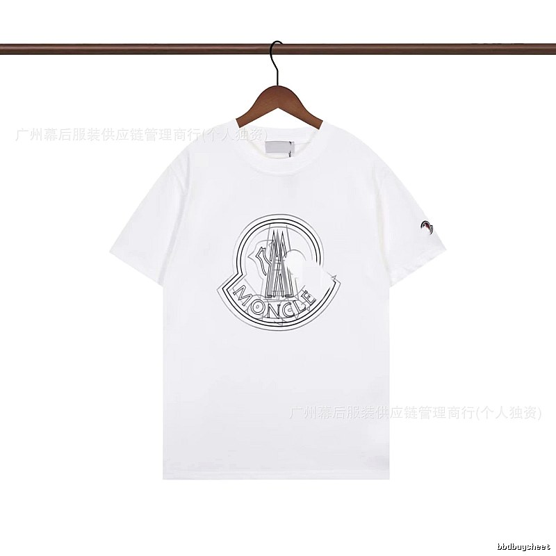 Moncler Large Logo Trendy Style White Short-sleeve T-shirt