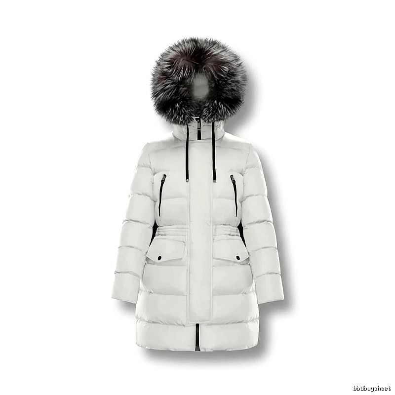 Moncler long fashion white down jacket