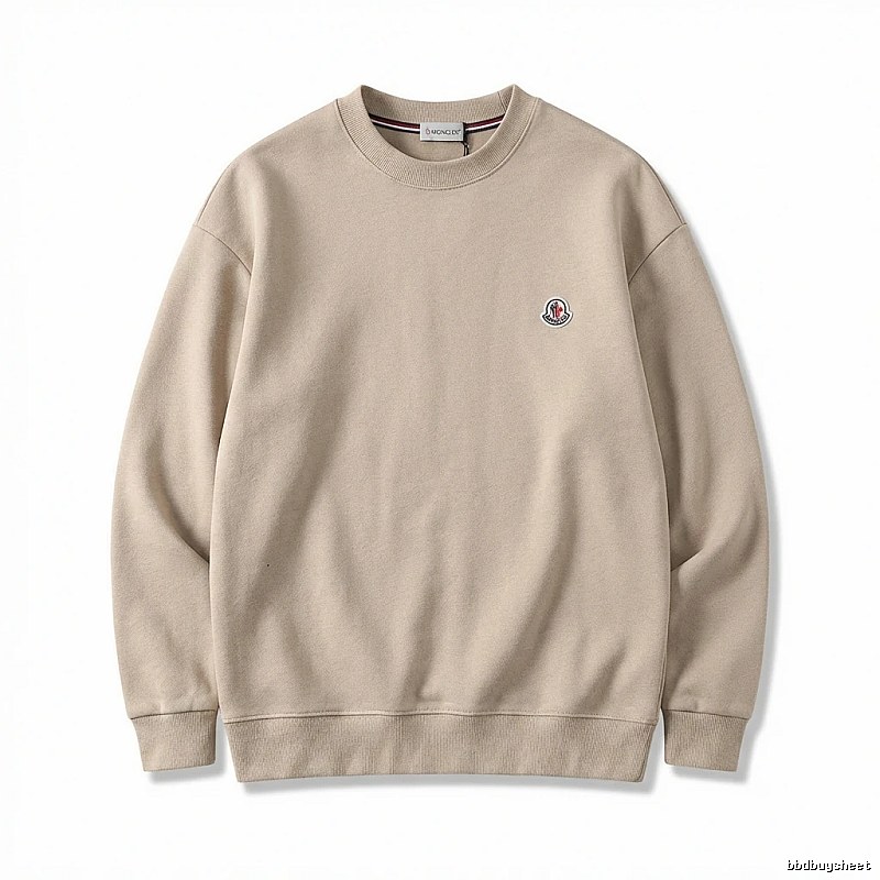 Moncler minimalist style beige sweatshirt