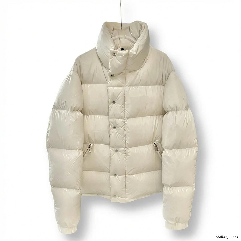 Moncler minimalist style off-white down jacket