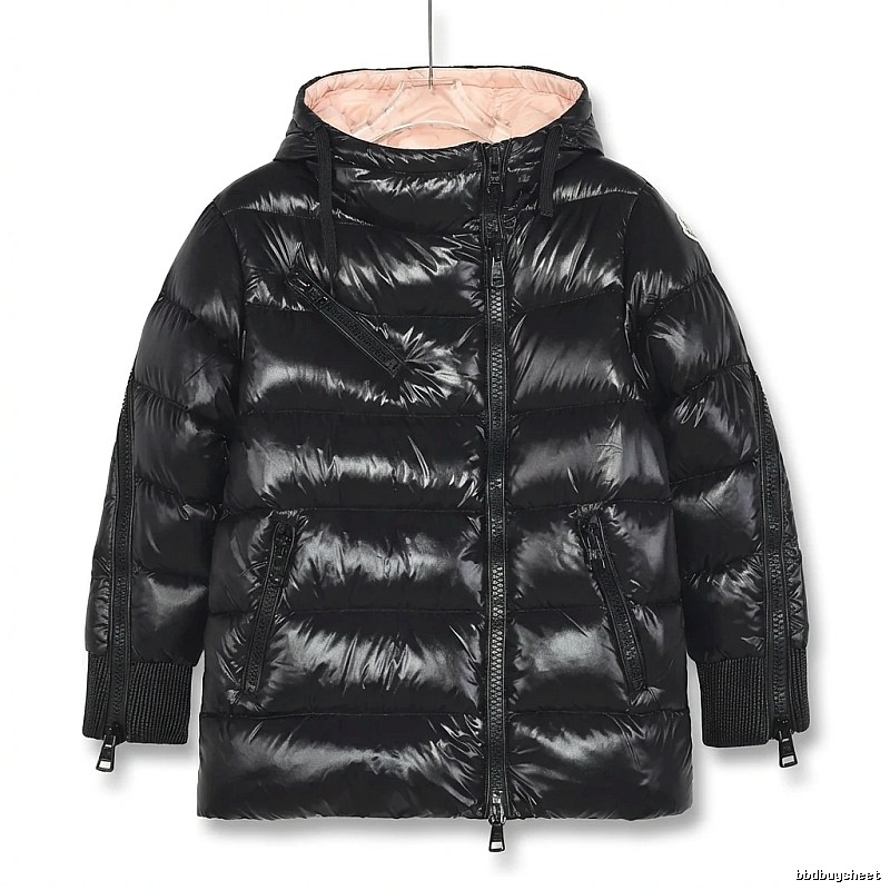 Moncler shiny and stylish black down jacket