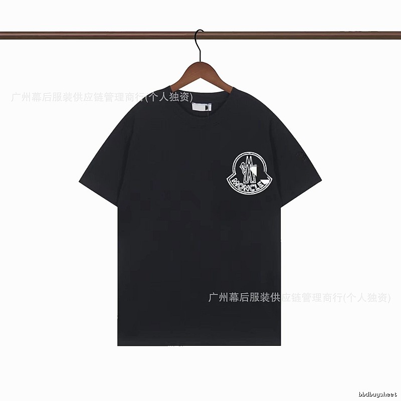 Moncler Trendy Printed Black T-Shirt