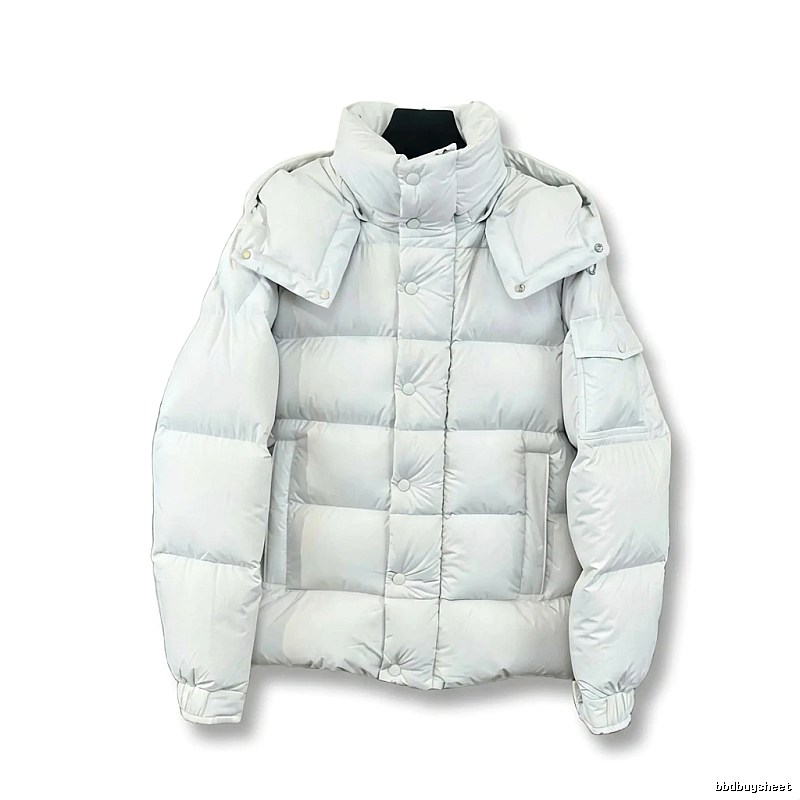 Moncler's classic white down jacket.