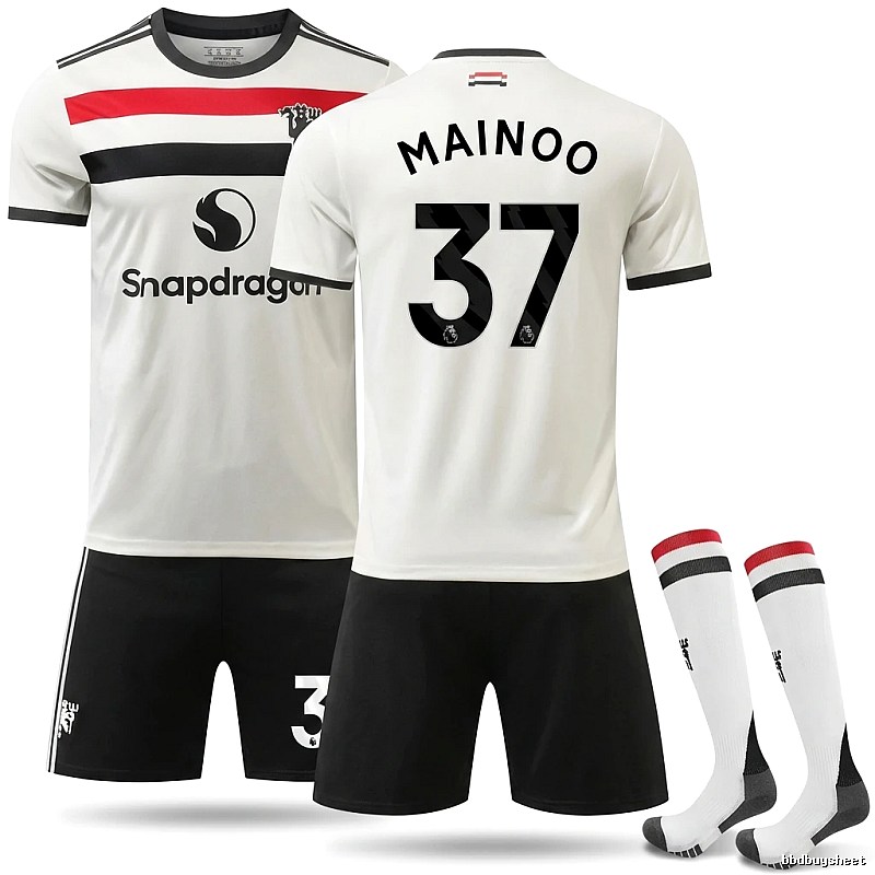 MUFC No. 37 simple black and white jersey