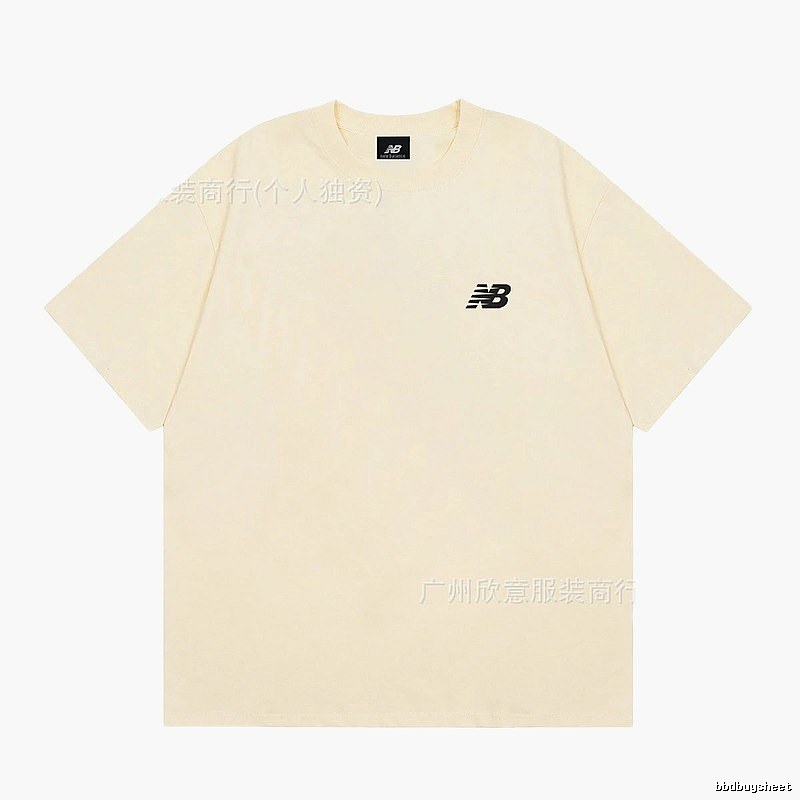 New Balance Casual Minimalist Beige Short-sleeve T-shirt