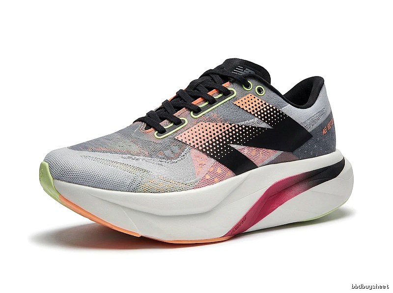 New Balance retro-style gray-pink sports shoes