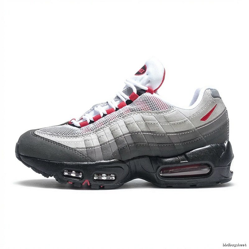 Nike Air Max 95 Grey-Black-Red Trendy Sneakers