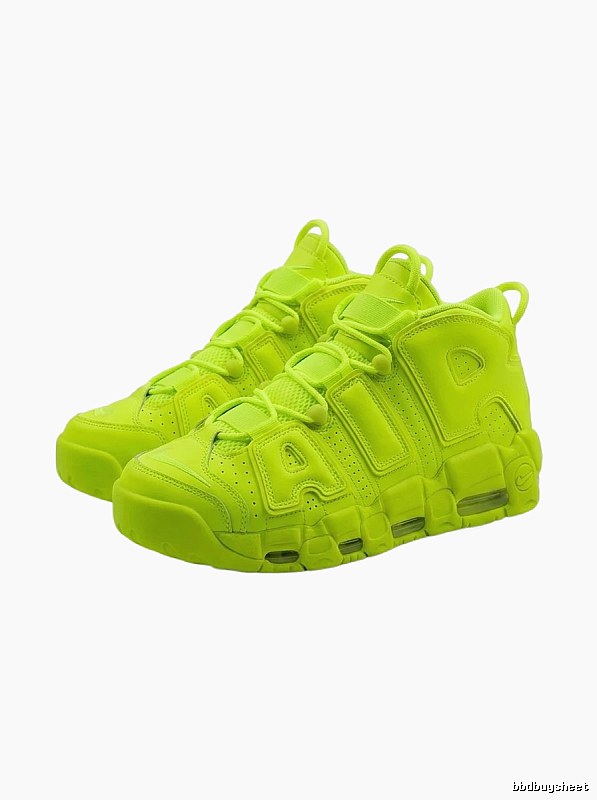Nike Air More Uptempo fluorescent yellow high-top shoes