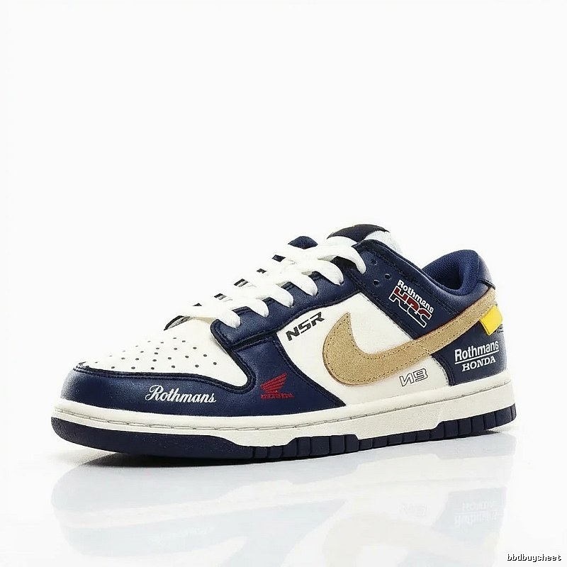 Nike co-branded retro blue and white shoes