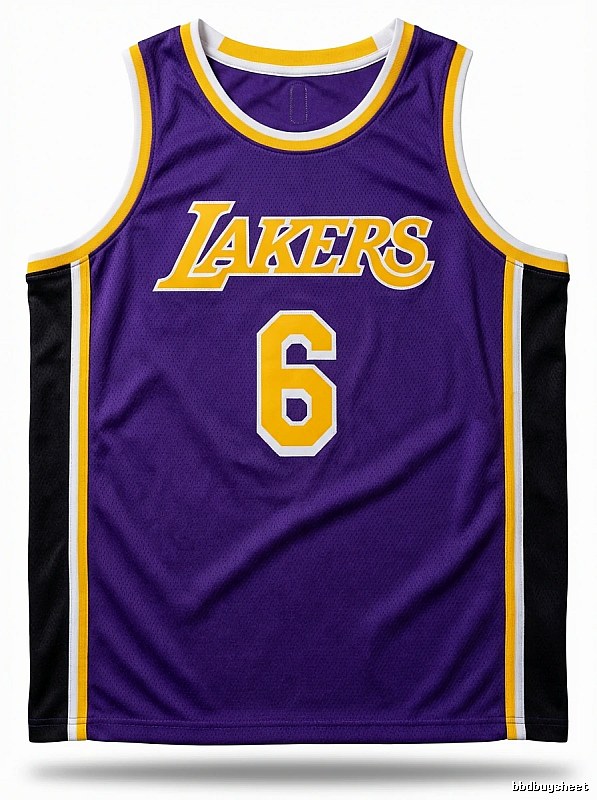 Nike LeBron James purple and gold Lakers jersey
