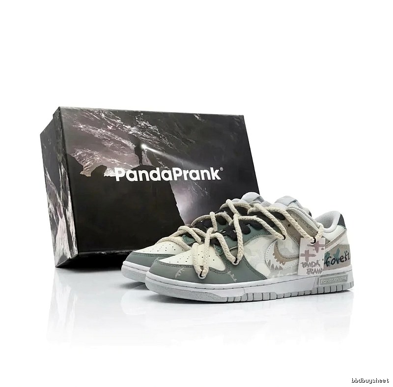 Nike retro gray and white sports shoes