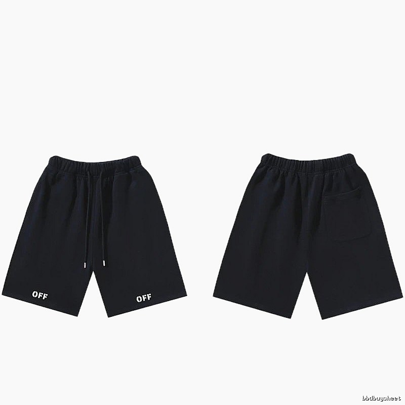 Off-White 017 Simple Style Black Shorts