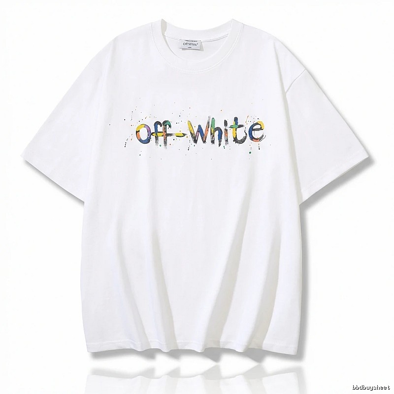 Off-White Graffiti Style White T-shirt