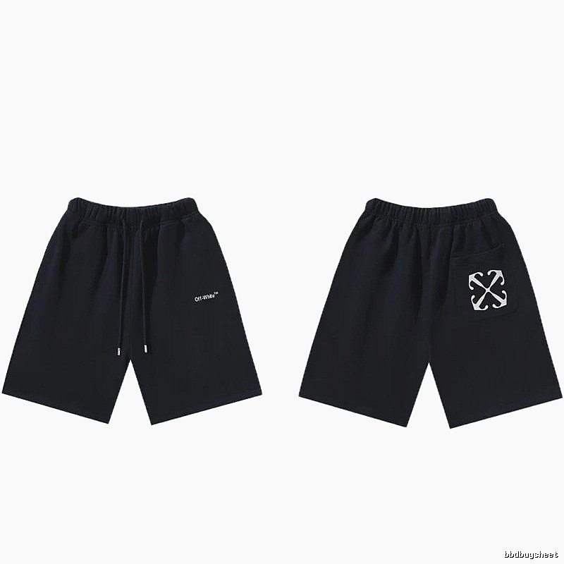 Off-White Style 010 Simple Black Shorts