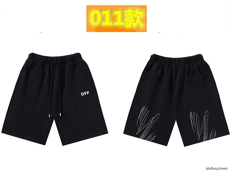 Off-White Style 011 Trendy Black Shorts