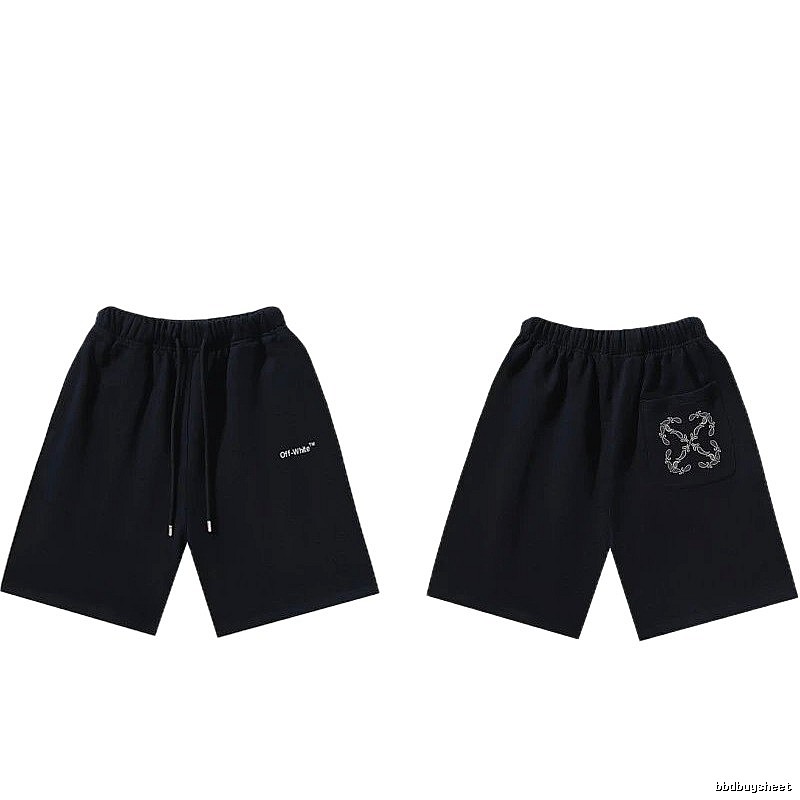 Off-White trendy and cool style black shorts