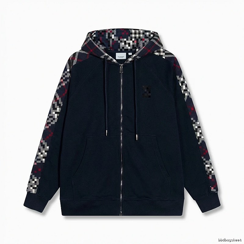 Other checkered patchwork style hoodie