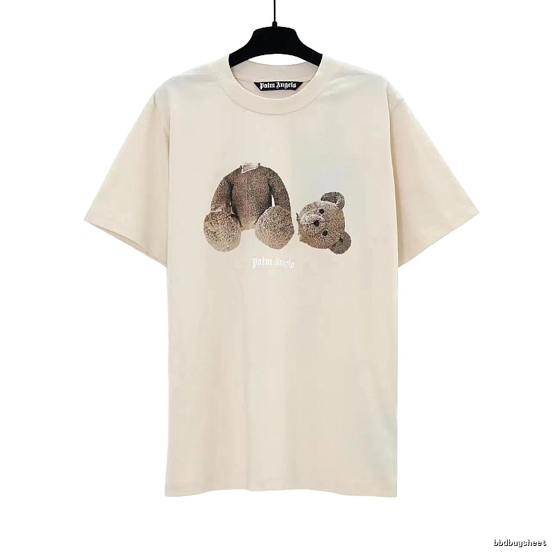 Palm Angels Summer Bear graphic T-shirt White Colorful Bear with Clean Finish