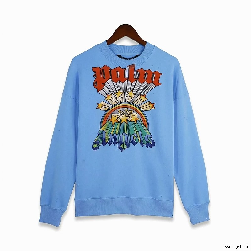 Palm Angels trendy brand blue sweatshirt