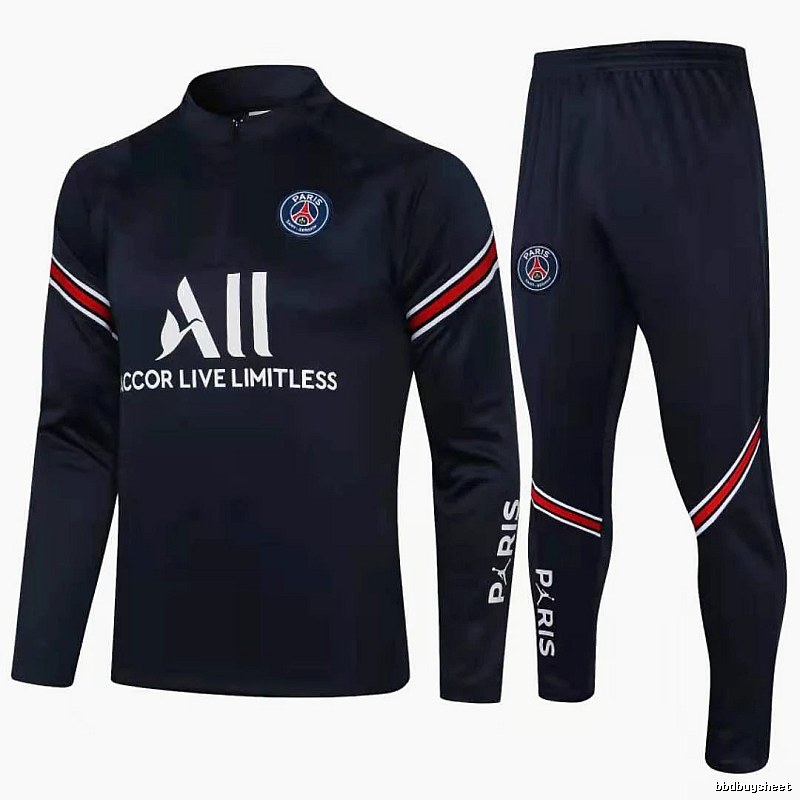 Paris Saint-Germain 2021-22 Royal Blue Training Tracksuit Set Match Day