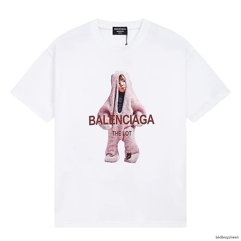 Parisian-style printed white T-shirt
