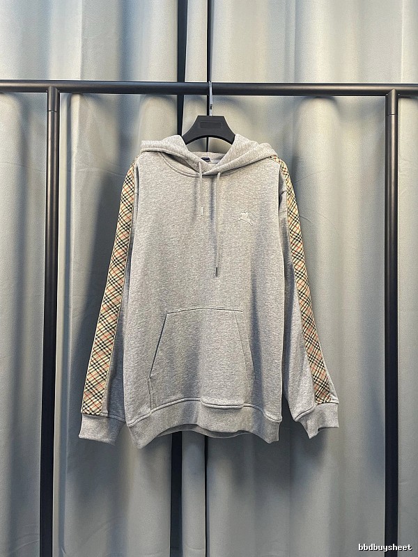 Photo Ready Burberry Hoodie Ribbed Texture
