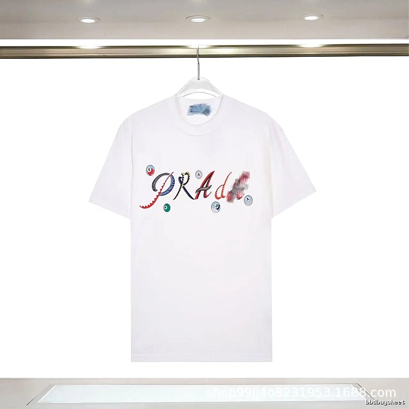 Prada Street Style White Short-sleeve T-shirt with Colorful Print