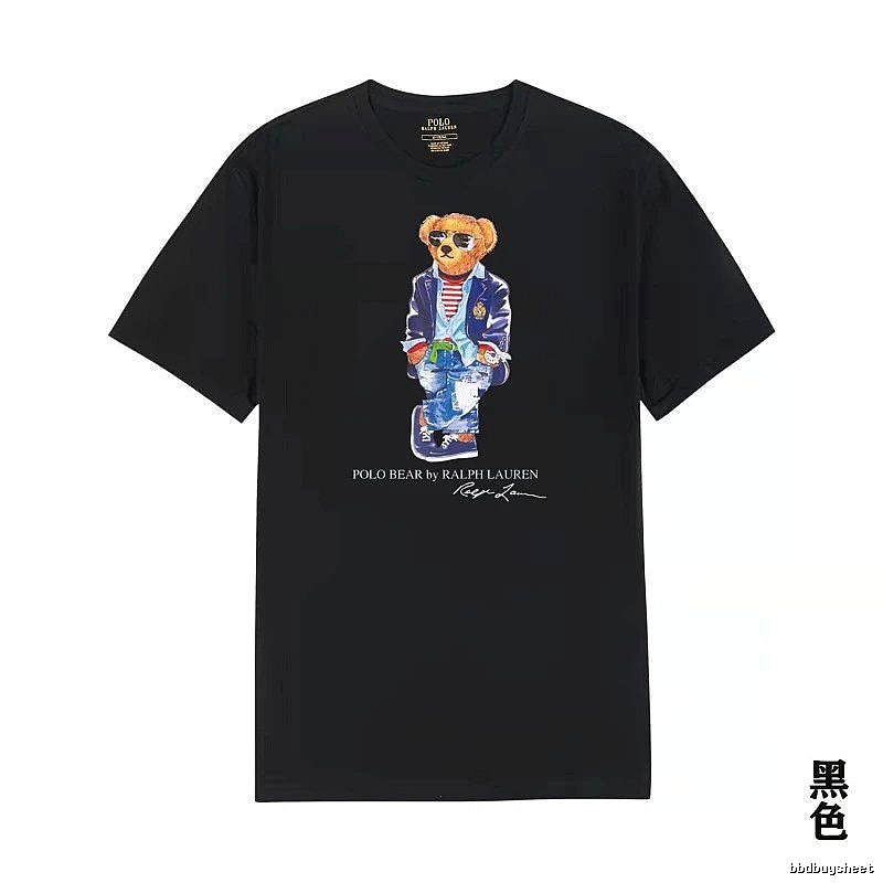 Ralph Lauren Bear Trend Brand Black T-shirt