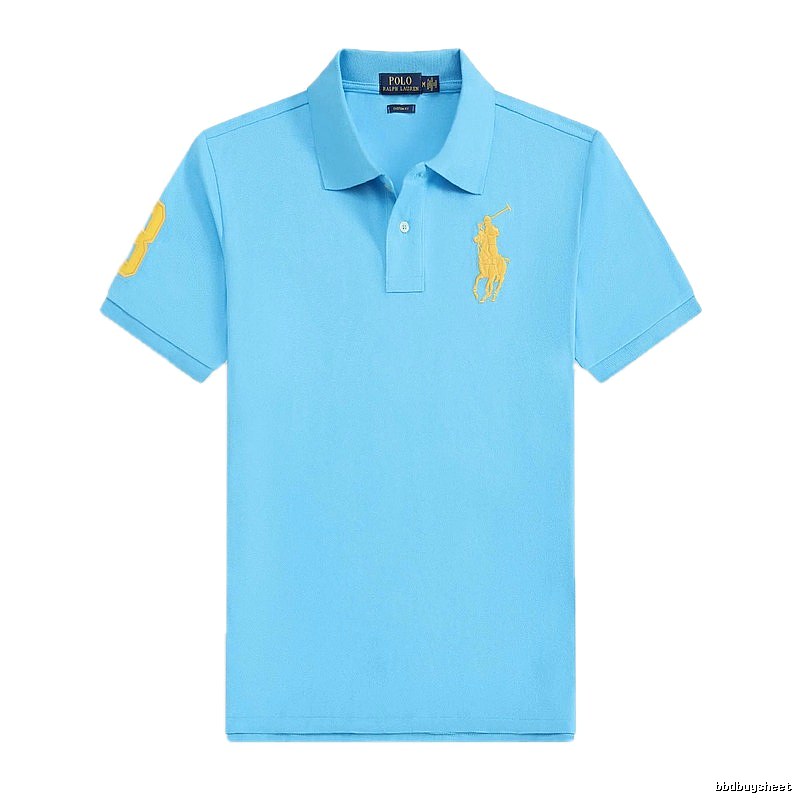 Ralph Lauren Polo series blue short-sleeved shirts