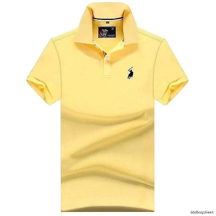 Ralph Lauren Premium Style Yellow polo shirt Bright Yellow Polo for Resort Outfits