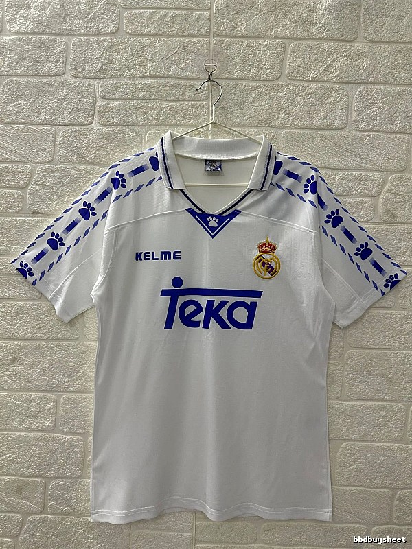 Real Madrid Classic Retro Teka soccer jersey White Retro Football for Daily Styling
