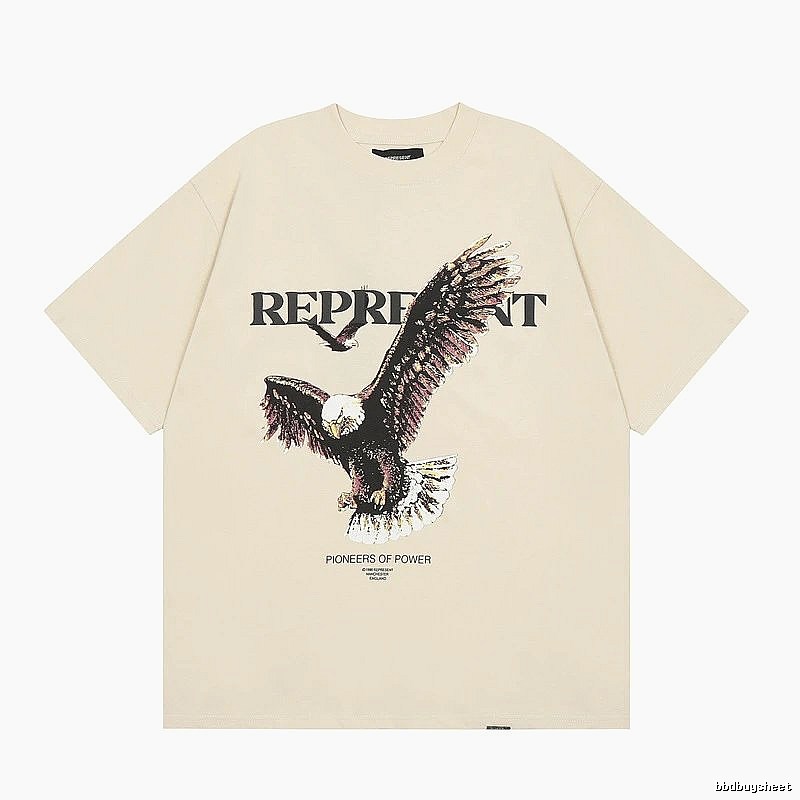 Represent Vintage Eagle Print Apricot T-Shirt