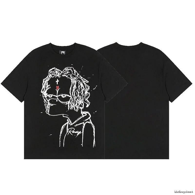 Revenge Black Skull Graphic T-Shirt Easy Pairing
