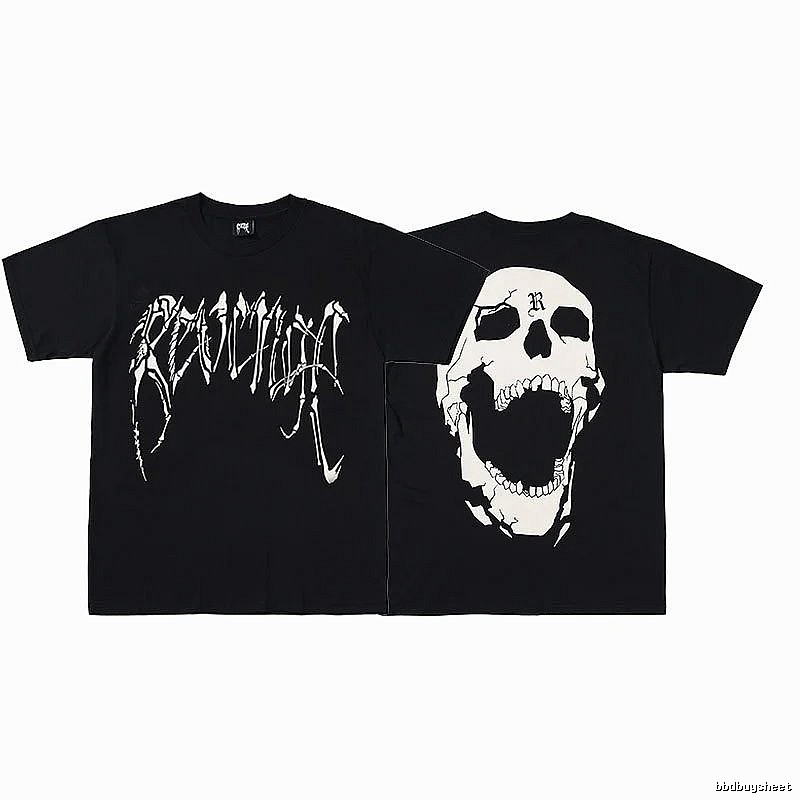 Revenge Black Skull Graphic T-Shirt Travel Styling