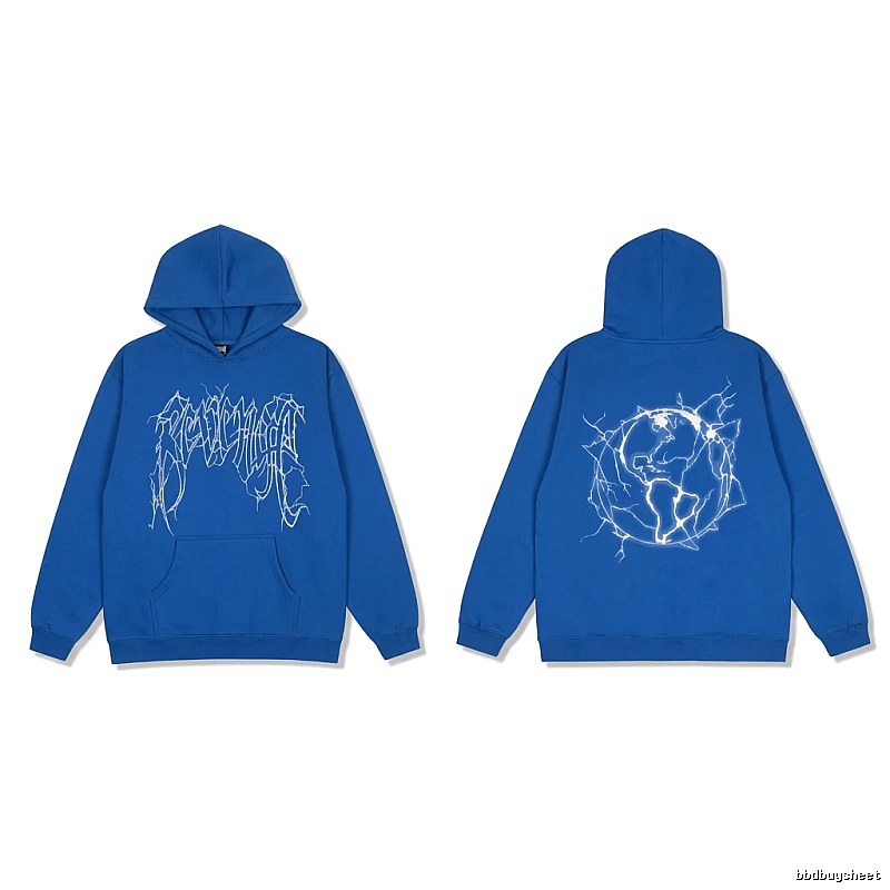 Revenge Lightning Wind Blue Hoodie