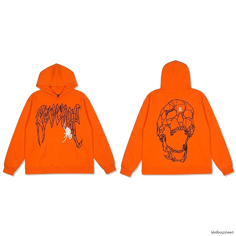 Revenge Skeleton Style Orange Hoodie