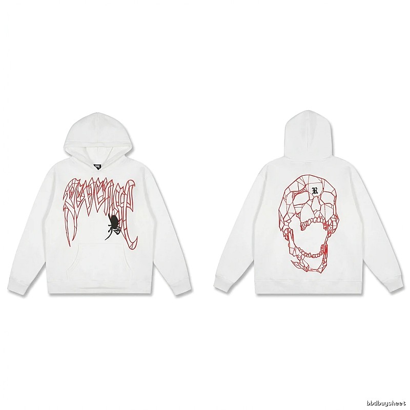 Revenge Skeleton Style White Hoodie