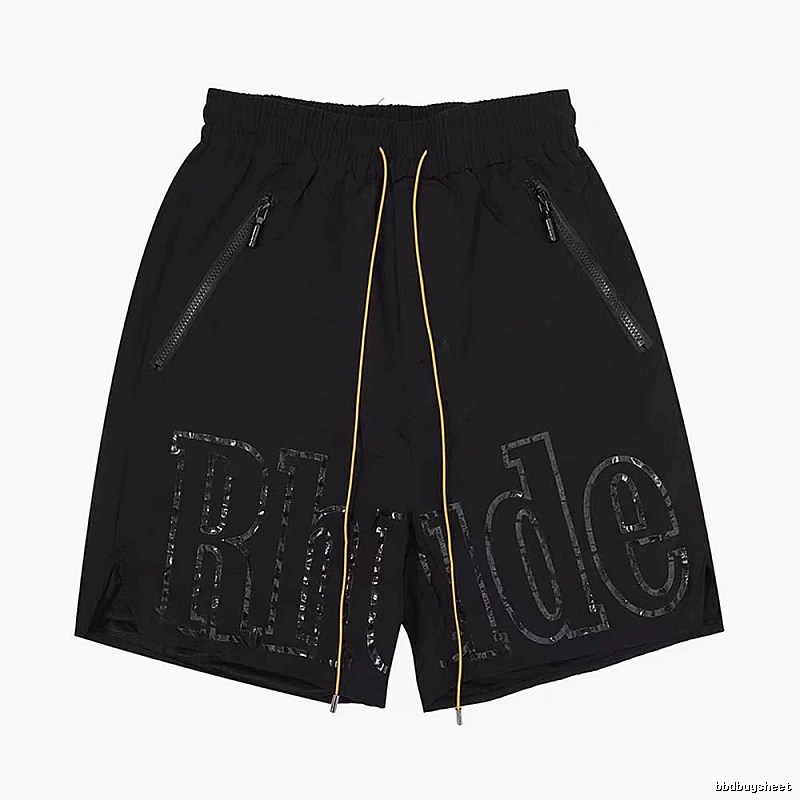 RHUDE trendy and cool style black shorts