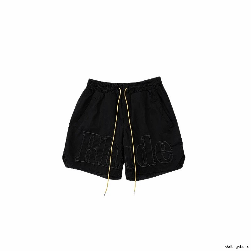 RHUDE trendy brand casual black shorts