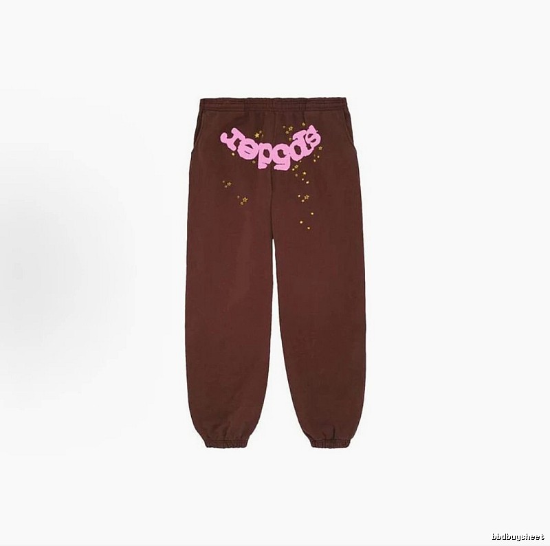 Sp5der Brown Graphic Sweatpants Lifestyle Edit