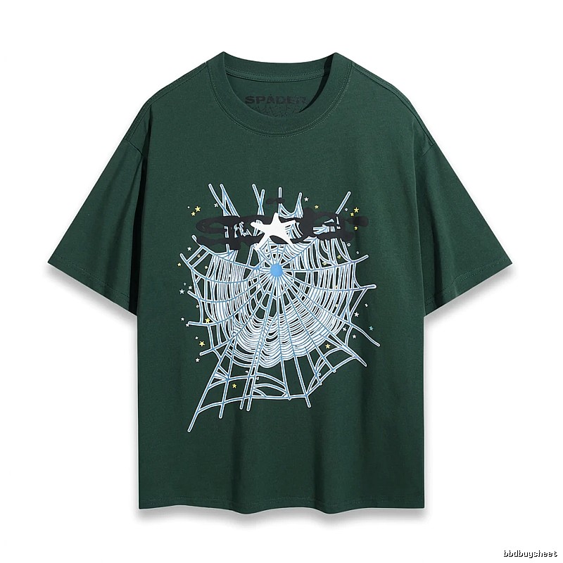 Sp5der Spider Web Print Short-Sleeve T-Shirt